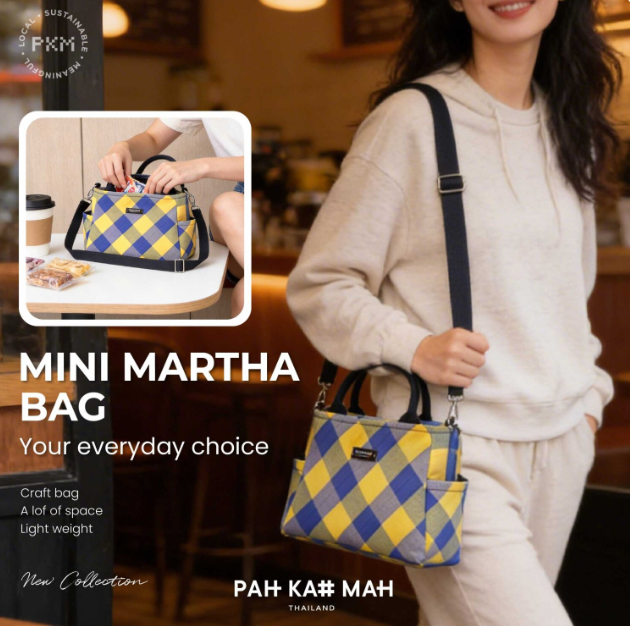 MINI MARTHA ショルダーストラップつき 2Way ハンドバッグ